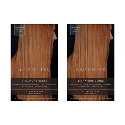 Kristin Ess The One Signature Hair Gloss - Copper Penny: Medium Copper Gold (Pack of 2)