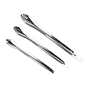 HEALLILY Stainless Steel Makeup Spatula for Face Creams and Lotions - Mini Ergonomic Cosmetic Applicator Tool for Skincare Portable and Easy to Use