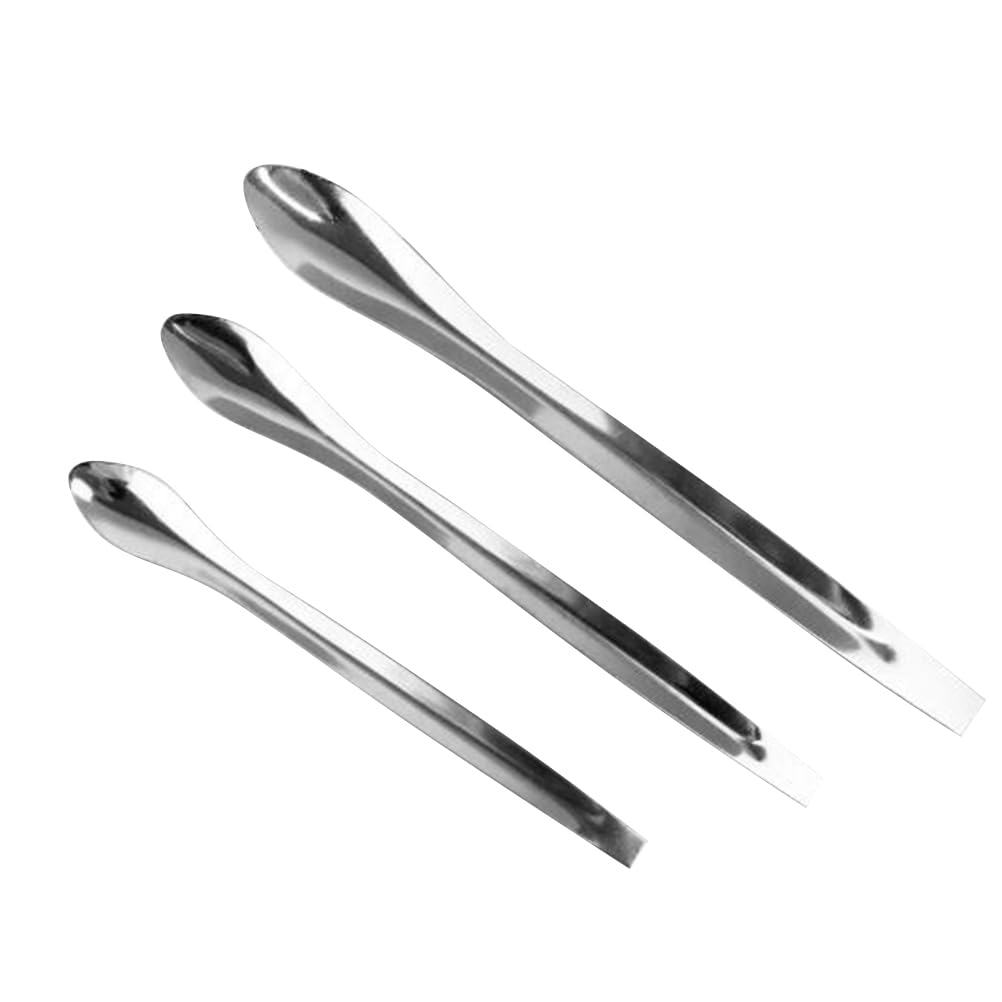 HEALLILY Stainless Steel Makeup Spatula for Face Creams and Lotions - Mini Ergonomic Cosmetic Applicator Tool for Skincare Portable and Easy to Use