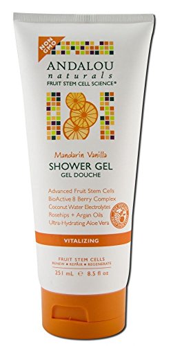 Andalou Naturals Shower Gel, Mandarin Vanilla Vitalizing,, 8.5 Oz