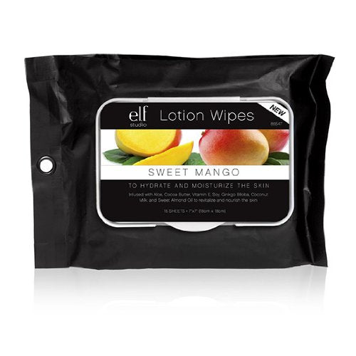 e.l.f. Lotion Wipes, Sweet Mango, 15 Count