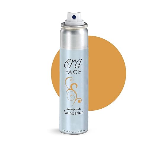 ERA Face spray makeup (Y7 Carmel, 2.25 oz) - airbrush foundation, everyday, buildable, professional spray on cosmetics by Era Beauty