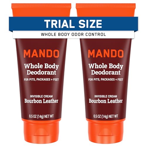 Mando Whole Body Deodorant For Men - Invisible Cream - 72 Hour Odor Control - Aluminum Free, Baking Soda Free, Skin Safe - 3 ounce (Pack of 2) - Mt Beauty and Personal Care Mando Default Title
