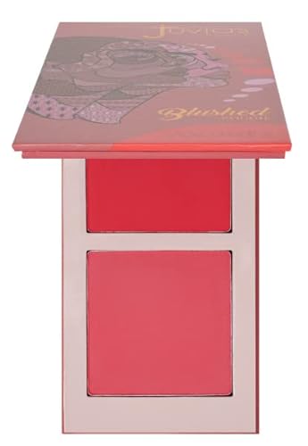 Juvia's Place Blushed Duo Blush Volume5 - Two Tone Pigmented Buildable Pressed Mineral Powder - Rosy Natural Cheeks Matte Fresh Finish for All Skin
