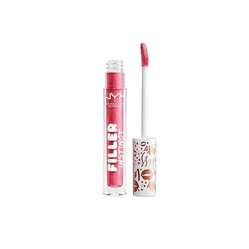NYX PROFESSIONAL MAKEUP Filler Instinct Plumping Lip Polish, Lip Plumper Gloss - Major Mouthage (Plum Rose Gold)