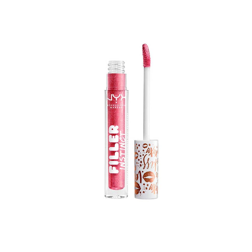 NYX PROFESSIONAL MAKEUP Filler Instinct Plumping Lip Polish, Lip Plumper Gloss - Major Mouthage (Plum Rose Gold)