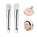 Face Mask Brush 2Pcs, Jrsoul He Face Mask Applicator Double-Ended, Suitable For Mud, Clay, Charcoal Mix Mask, Soft Makeup Beauty Brush Tool