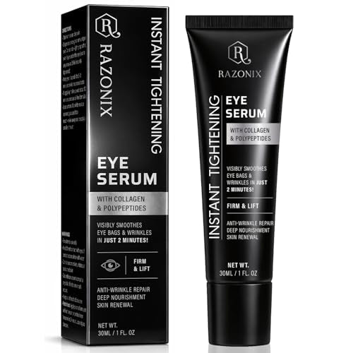 RAZONIX Instant Eye Tightening and Lifting Serum for Under Eye Bags, Puffiness, Dark Circles, and Hooded, Droopy Eyelids, with Caffeine and Hyaluronic Beauty and Personal Care RAZONIX Default Title