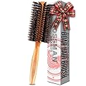 Bossman Boar & Nylon Bristle Round Hair Brush, 2 Inch - Blow Dryer Brush for Styling, Curling, Detangling, and Straightening