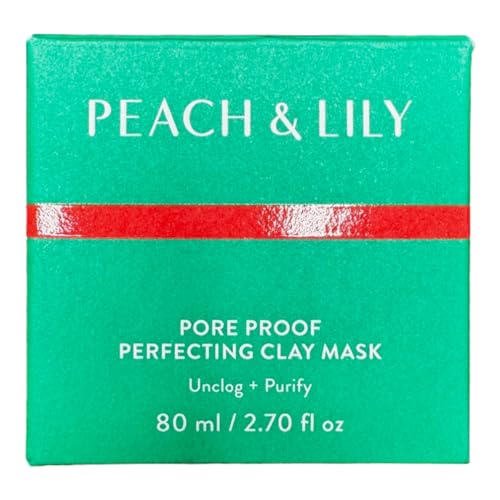 Peach & Lily Pore Proof Perfecting Clay Mask | Deep-Clean Kaolin & Bentonite Formula | Hydrating Wild Cherry, Strawberry, & Licorice Extracts |