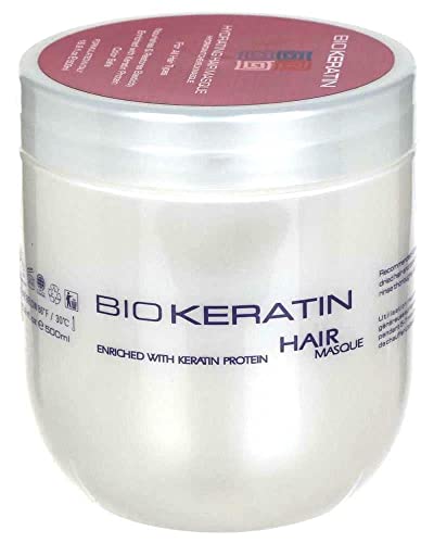 Bio Keratin - Hydrating Hair Masque 16.9 Fl.Oz (500ml). Nourishes & Restores Elasticity Hair.