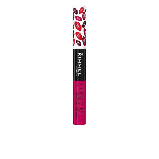 Rimmel London Provocalips 16hr Kiss-Proof Lip Color - Two-Step Liquid Lipstick to Lock in Color and Shine - 550 Play With Fire, .14 fl.oz.