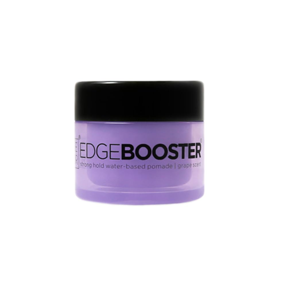 Style Factor EDGEBOOSTER Strong Hold Water-Based Pomade 0.85 Oz Mini Travel Size (0.85 Fl Oz (Pack of 1), Grape)