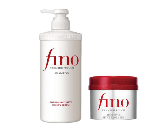 TJ SIGNATURE Fino Premium Touch Shampoo & Hair Mask Set, Royal Jelly Deep Repair & Intensive Hydrating Treatment for Frizzy, Dry, Damaged Hair