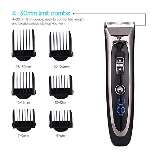 ZUIAI Professional Barber Electric Hair Trimmer LED Display Men Clipper Ceramic Blade Hair Cutting Machine, Hair Cutter Beauty and Personal Care ZUIAI