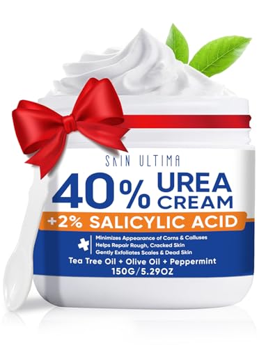 SKIN ULTIMA Urea Cream 40 Percent Plus 2% Salicylic Acid, 40% Urea Cream for Feet Maximum Strength, Foot Cream for Dry Cracked Feet, Heels, Knees Beauty and Personal Care SKIN ULTIMA Default Title