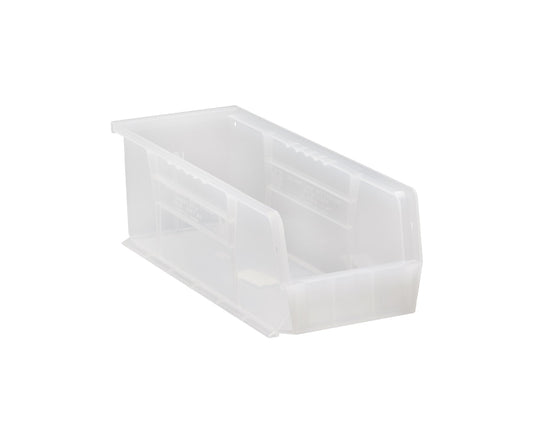 Quantum QUS234CL Ultra Stack and Hang Bin, 14-3/4" Length x 5-1/2" Width x 5" Height, Clear, Pack of 12