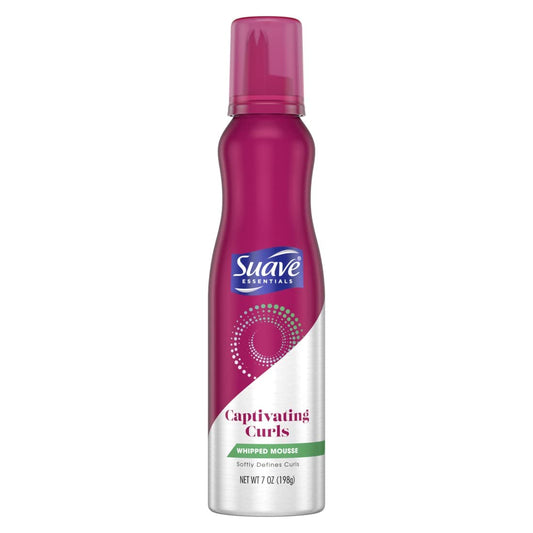Suave Professionals Mousse, Captivating Curls, Whipped Cream Mousse, 7 Ounce (Pack of 6)