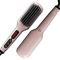 MEGAWISE Pro Ceramic Ionic Hair Straightener Brush for Home Salon | MCH Fast 20s Heating Tech with Auto-Off Safety | Anti-Scald with Universal Dual