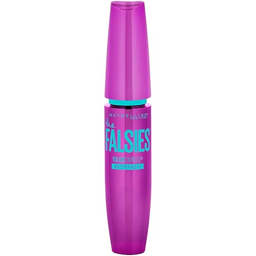 Maybelline Volum' Express The Falsies Waterproof Mascara, Volumizing and Separating Make Up Formula, Blackest Black, 1 Count