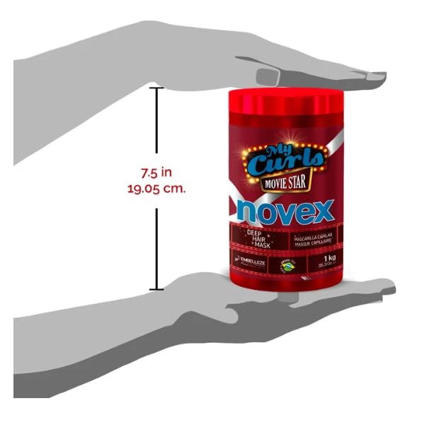 NOVEX Value Size Deep Conditioning Hair Masks infused with Natural Ingredients (1kg/35oz) (My Curls Movie Star Deep Hair Mask 35oz)