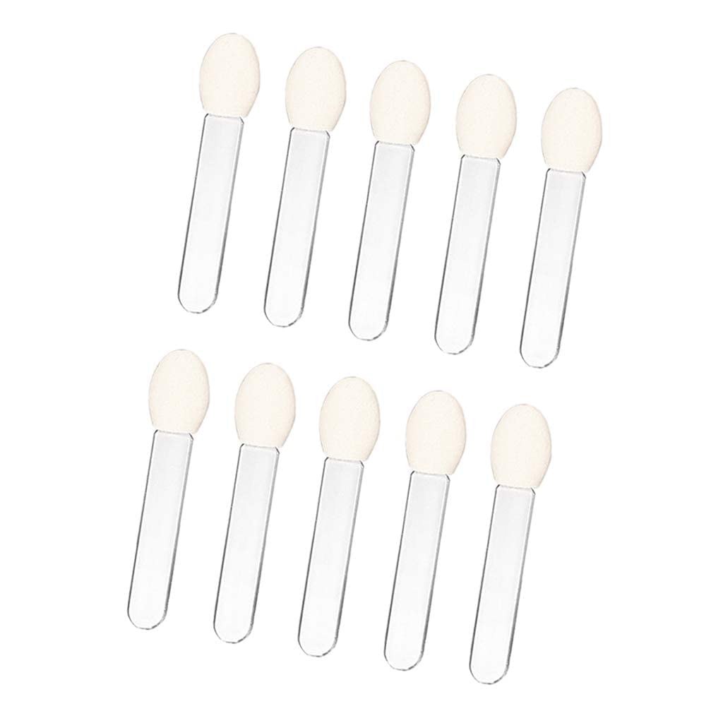 10 Pcs Transparent Eyeshadow Applicator Eyeshadow Brush Makeup Tools, Sponge ened and Attractive Eyeshadow Brushes