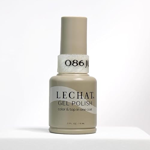 Lechat Gel Polish - June Bug, Color and Top in One Coat, Shiny Long-Wear, Shimmery White Gel Polish Beauty & Personal Care LECHAT