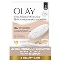 Olay Beauty Bar for Sensitive Skin, Ultra Moisture, 10x More Moisturizers, Nourishing Conditioners, Gentle on Skin, Vitamin B3 Complex, Oat Extract