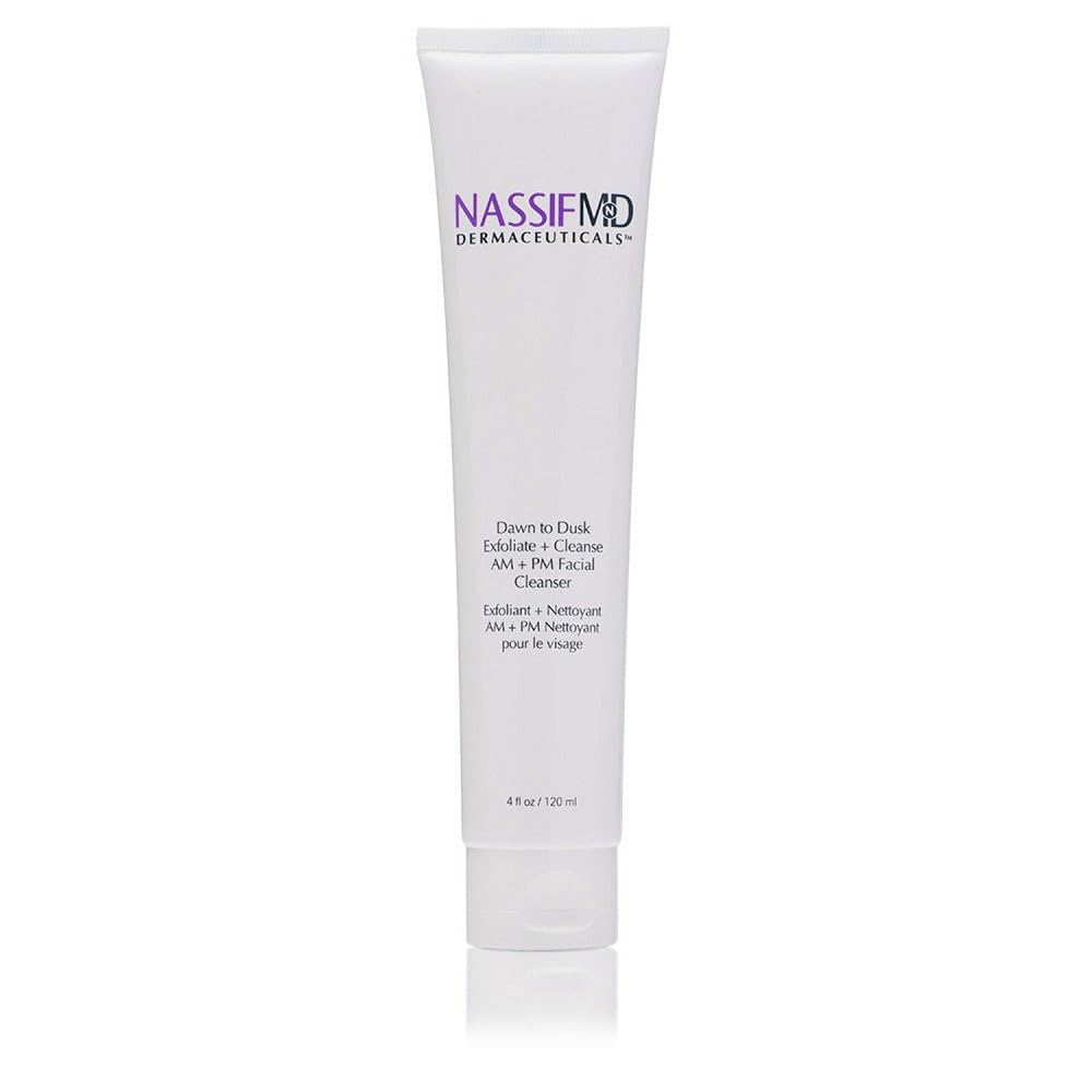 NassifMD Dawn to Dusk Foaming Facial Cleanser Vegan Cleanser Face Wash for Women, Gentle and Hydrating Cream Wash for Dry or Oily Skin, Hydrating