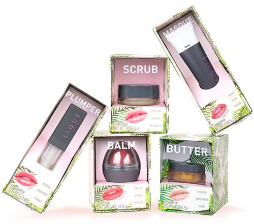 LIQUE Cosmetics Lip Mask for Dry, Cracked Lips, Ultra-Hydrating with a Hint of Color, Courageous, 0.5 Oz.