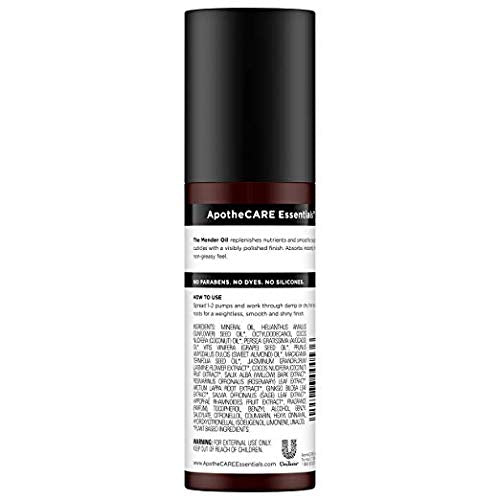 ApotheCARE Essentials The Mender Damaged Hair Repair Oil, Coconut Milk, White Jasmine, Vitamin E, 4 oz, 2-Pack