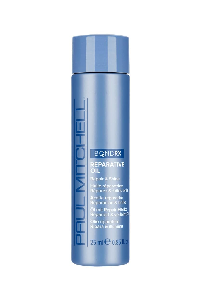 Paul Mitchell Bond Rx Reparative Oil, Repairs + Adds Shine, For Chemically Treated + Damaged Hair, 0.85 fl. oz.