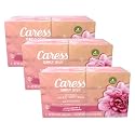 Caress Daily Silk Moisturizing Soap, White Peach & Orange Blossom, 3.75 oz 6 Bars - 3 Pack