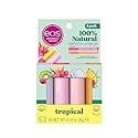 eos 100% Natural Lip Balms - Raspberry Kiwi Splash, Passionfruit Agave, Coconut Sugarcane, & Guava Berry Punch, All-Day Moisture Lip Care, 0.14 oz