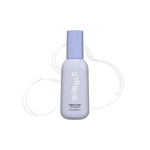 Bubble Skincare First Class Face Oil Cleanser - Facial Cleansing Oil + Makeup Remover Enriched with Rosehip Seed Oil + Sunflower Seed Oil to Nourish +