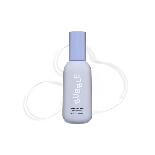 Bubble Skincare First Class Face Oil Cleanser - Facial Cleansing Oil + Makeup Remover Enriched with Rosehip Seed Oil + Sunflower Seed Oil to Nourish +