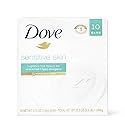 Dove Beauty Bar More Moisturizing Than Bar Soap Sensitive Skin Effectively Washes Away Bacteria, Nourishes Your Skin 3.75 oz 10 Bars