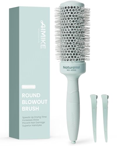 AIMIKE NaturaVol Round Brush for Blow Out, Round Hair Brush Nano Thermal Ceramic & Ionic Tech, for Blow Drying & Salon-like Styling at-home, Maximum Beauty and Personal Care AIMIKE Default Title