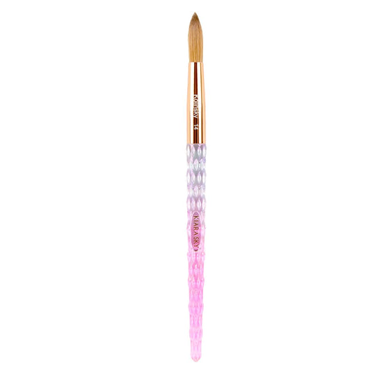 Kiara Sky Kolinsky Acrylic Nail Brush #14 - Pure Kolinsky Sable Hair, Pink Crystal Handle, Acetone Resistant, for Acrylic Application, Extensions & 3D Beauty & Personal Care KIARA SKY