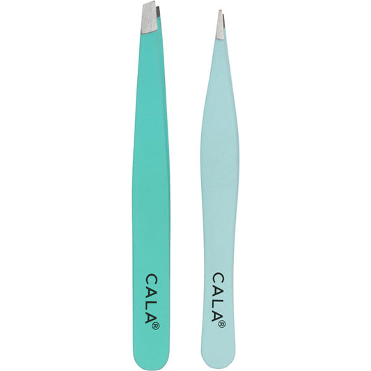 Cala Soft touch mint tweezer duo