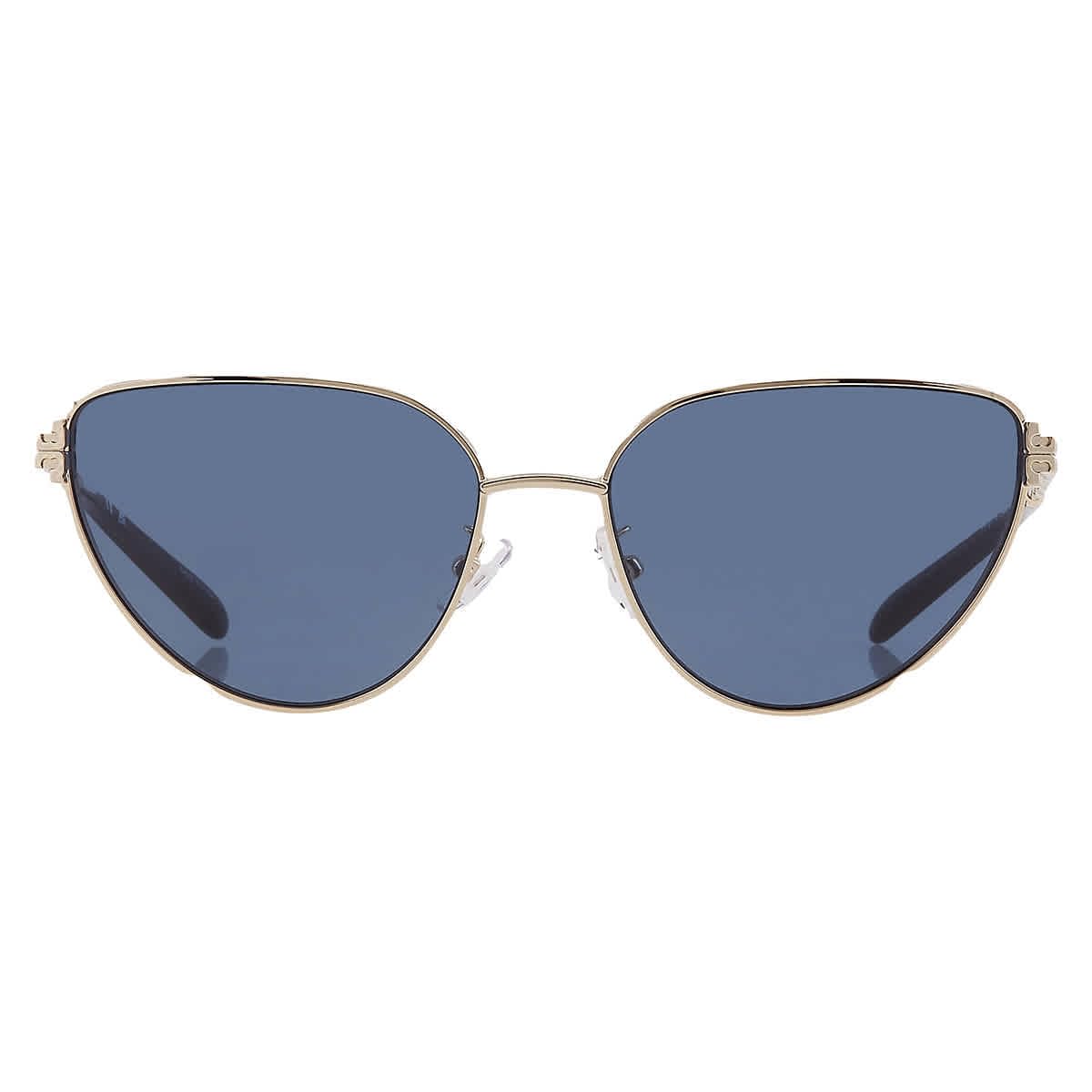 Tory Burch Sunglasses TY 6110 334980 Light Gold Dark Blue