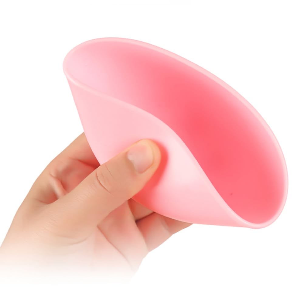 BFLCTTBD 2 Pairs Pink Face Mask Mixing Bowl Set Silicone Mixing Bowl Spatula For Face Mask Small Flexible Rubber Spa Facial Face Mask Mixing Bowl
