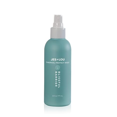 Jess & Lou Beauty Heat Protectant Spray with Natural Ingredients for Smooth, Frizz-Free Hair, Sulfate-Free Vegan Thermal Protection Mist for Blow Dry