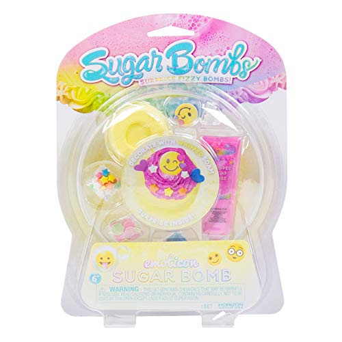 Sugar Bombs by Horizon Group USA, Design & Decorate Your Own Emoticon Themed Fizzing Bomb. Fizz In Bowl to Revel Hidden Surprise Gift. Embellish…