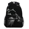 Oarencol Cute Print Style Cat Black Art Kitten Animal Backpacks Bookbags Daypack Travel School College Bag for Women Men Boys