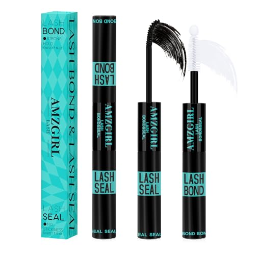 Lash Bond and Seal, Lash Glue for Eyelash Extensions, Eyelashes Clusters Lash Bond and Seal Waterproof 10ml, 2 in 1 Eyelash Glue Long Lasting for Lash Beauty and Personal Care AMZGIRL LASH Default Title