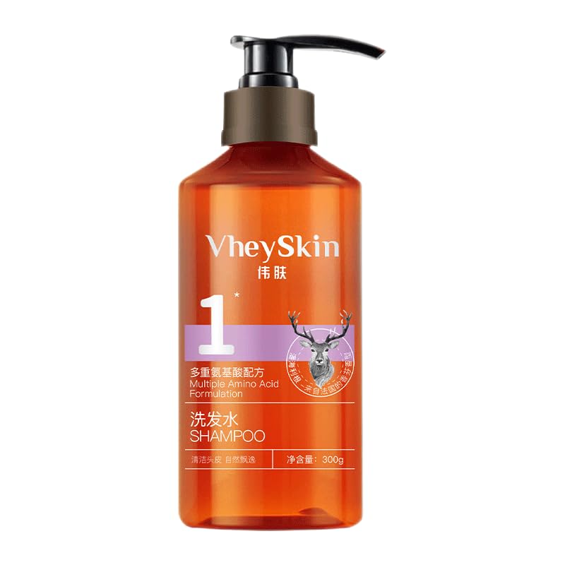 VheySkin Multiple Amino Acid Formulation Shampoo and Conditioner Set, Zero Silicone Oil, Panhailigen Fragrance, 300ml Each