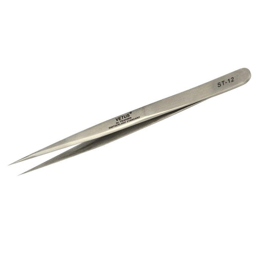 1 PC Vetus Pointed Perfect Craft Fine Angled Removal Stainless Steel Tip Straight Tweezers For Professional Grafting Eyelash extension False Eyelash Beauty and Personal Care Qeelasee