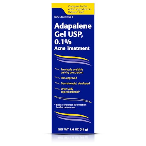 TARO Adapalene 0.1% USP Gel, Paraben Free, Retinoid Acne-Prone Facial Treatment for Sensitive Skin, Prescription Strength (1.6 Oz) Beauty and Personal Care TARO Default Title