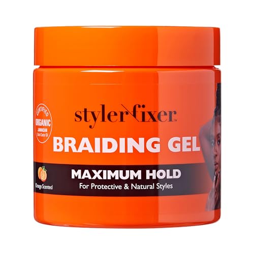 Red by Kiss Braiding Gel Maximum Hold Styler Fixer for Box Braids & Cornrows, Hydrating, Conditioning, Long-Lasting Frizz Control, 4C Moisturizing